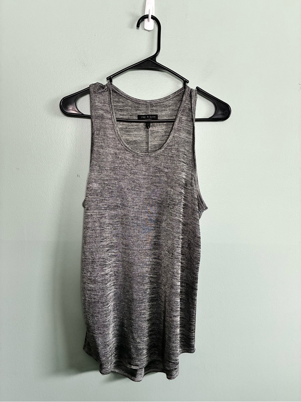 Rag & Bone Women's Sleeveless Blouse Tank Tops Metallic NYE Heathered Gray S